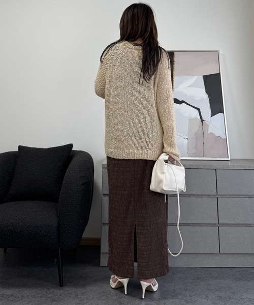 O.W(オーダブリュー)の「【Lサイズ・XLサイズ専門着痩せブランド】ショルダーつきスクエアハンドバック(ハンドバッグ・レディース・グリーン/ブラック/ホワイト・FREE)」の7枚目の写真