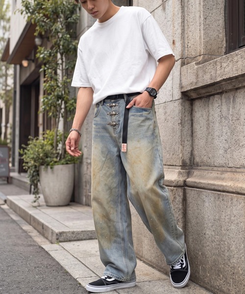 A'gem(エージェム)の「A'GEM/9 × .kom 『ARULE/アルール』Fireman Hook Vintage Denim Pants/ファイヤーマンフックヴィンテージデニムパンツ(デニムパンツ・メンズ・ブラック/ブルー・L)」の5枚目の写真