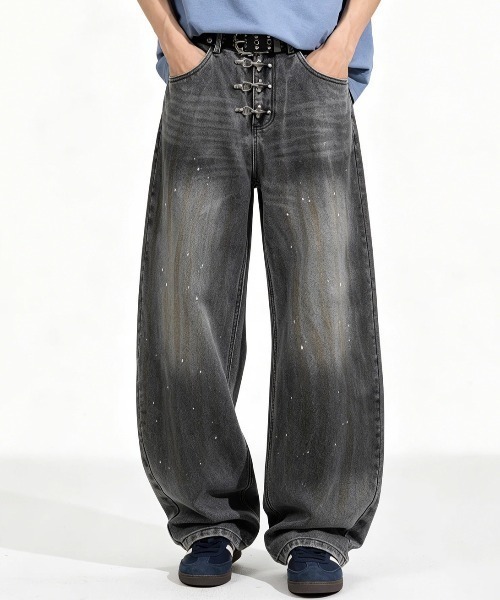 A'gem(エージェム)の「A'GEM/9 × .kom 『ARULE/アルール』Fireman Hook Vintage Denim Pants/ファイヤーマンフックヴィンテージデニムパンツ(デニムパンツ・メンズ・ブラック/ブルー・L)」の10枚目の写真