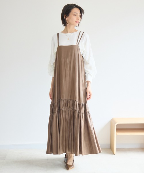 KATHARINE ROSS(キャサリンロス)の「ブライトキャミワンピース(ワンピース・レディース・ブラウン/ブラック・FREE)」の1枚目の写真