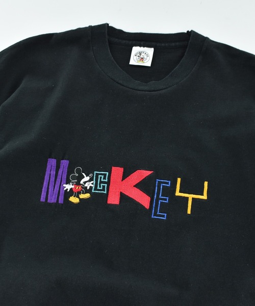DISNEY VINTAGE（ディズニーヴィンテージ）の「【USED】90’s Disney “MICKEY” キャラクター Tシャツ USA製（Tシャツ/カットソー・メンズ・ブラック・ONE SIZE）」の2枚目の写真