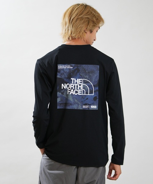 THE NORTH FACE(ザノースフェイス)の「THE NORTH FACE/ザ・ノース・フェイス L/S ES SQUARE LG T ロンT NT82671(Tシャツ/カットソー・メンズ・ホワイト/ブラック・M/L/XL)」の2枚目の写真