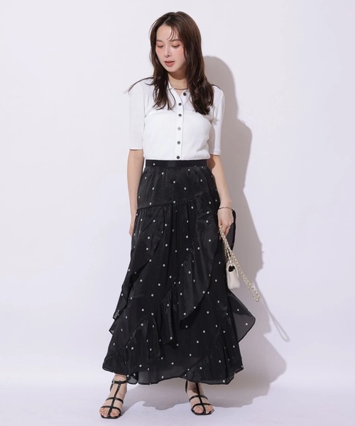 Mystrada(マイストラーダ)の「ポロリブニット(ニット/セーター・レディース・ホワイト/ブラウン/グリーン系その他2/ブラック・38)」の14枚目の写真
