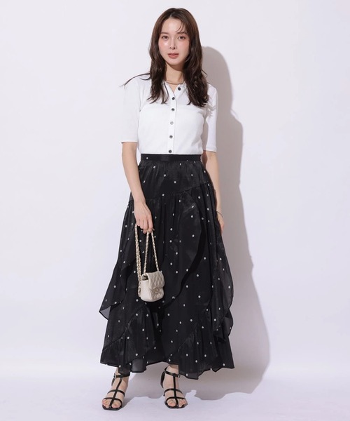 Mystrada(マイストラーダ)の「ポロリブニット(ニット/セーター・レディース・ホワイト/ブラウン/グリーン系その他2/ブラック・38)」の15枚目の写真
