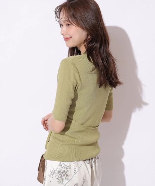 Mystrada(マイストラーダ)の「ポロリブニット(ニット/セーター・レディース・ホワイト/ブラウン/グリーン系その他2/ブラック・38)」の22枚目の写真