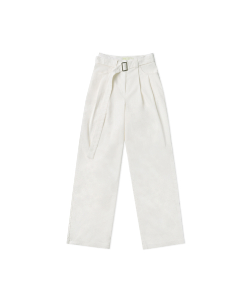 WITHOUT SUMMER（ウィズアウトサマ）の「リネンベルトパンツ_アイボリー（スラックス・レディース・その他・SMALL/MEDIUM）」の2枚目の写真