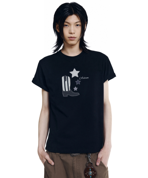 AAKAM（アーカム）の「Western Boots Half Top (Black)（Tシャツ/カットソー・レディース・その他・1/2）」の9枚目の写真