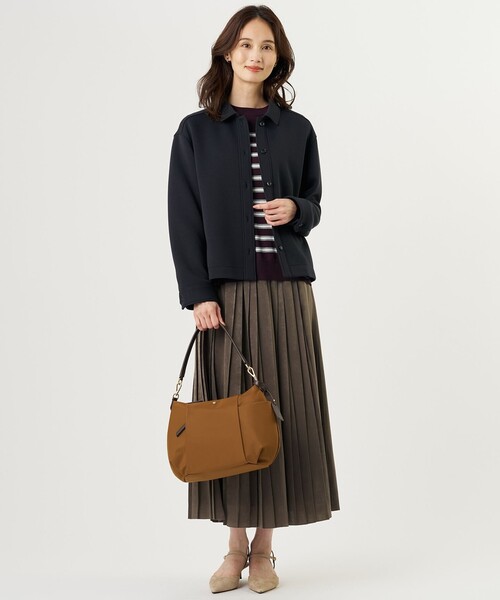 J.PRESS Ladies（J.プレス レディス）の「CHIN CHILLAピーチ プリーツ スカート（スカート・レディース・ブラウン系/グレー系/ベージュ系・XS/S）」の10枚目の写真