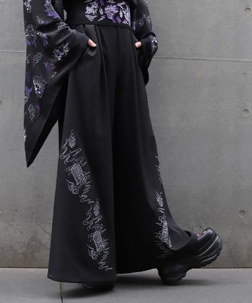 REZEN(リゼン)の「護符刺繍ワイドパンツ(その他パンツ・メンズ・ライトグレー/ローズ・MEDIUM/LARGE/SMALL)」の18枚目の写真