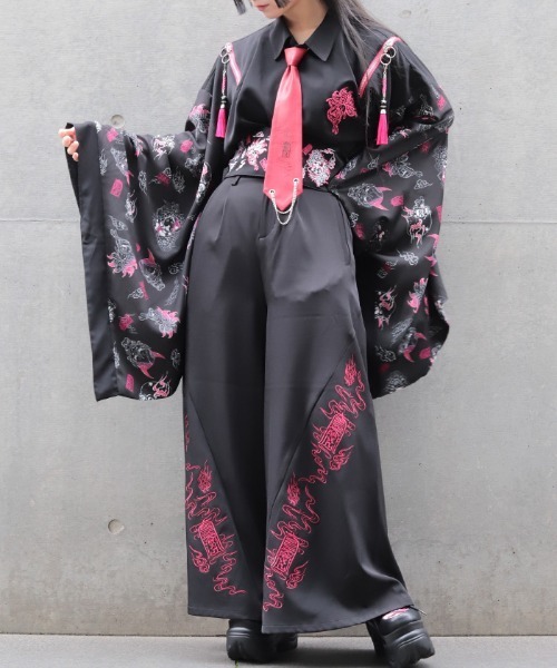 REZEN(リゼン)の「護符刺繍ワイドパンツ(その他パンツ・メンズ・ライトグレー/ローズ・MEDIUM/LARGE/SMALL)」の22枚目の写真