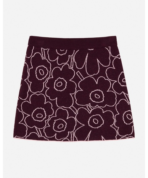 marimekko(マリメッコ)の「Toistuva Piirto Unikko / knitted skirt(スカート・レディース・ダークパープル・SMALL)」の7枚目の写真