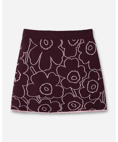 marimekko(マリメッコ)の「Toistuva Piirto Unikko / knitted skirt(スカート・レディース・ダークパープル・SMALL)」の8枚目の写真