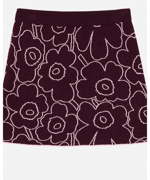 marimekko(マリメッコ)の「Toistuva Piirto Unikko / knitted skirt(スカート・レディース・ダークパープル・SMALL)」の9枚目の写真