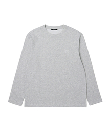 男女共用ベーシック長袖クルーネックTシャツ (M-GREY) (HA2LT92-51)