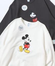 Disney/ディズニーコラボ DISCUS/ディスカス オーバーサイズ 裏毛 ミッキーマウス スウェット トレーナー/レディース メンズ