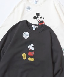 Disney/ディズニーコラボ DISCUS/ディスカス オーバーサイズ 裏毛 ミッキーマウス スウェット トレーナー/レディース メンズ