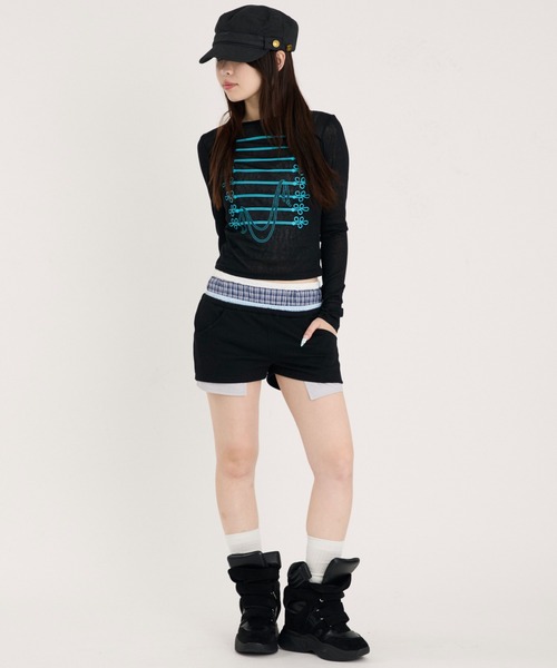 sedacle girl(セダクルガール)の「ナポレオンプリントロンT(Tシャツ/カットソー・レディース・ブラック/オフホワイト/グレー/ミント/レモンイエロー・SMALL/MEDIUM)」の21枚目の写真