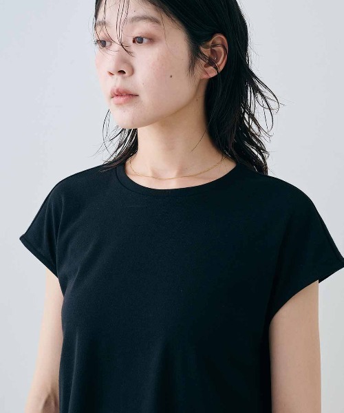 MEDE19F(メデジュウキュウ)の「MEDE19F ヘムレースフレンチスリーブトップス(Tシャツ/カットソー・レディース・ダークブラウン/ブラック/ホワイト・L/M/LL)」の18枚目の写真