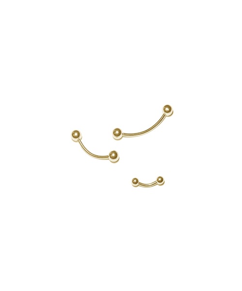 MORPH(モルフ)の「MORPH モルフ バナナバーベル ボディーピアス 16ゲージ 6mm~16mm(ピアス(片耳用)・レディース・ゴールド・14/12/10/8/6/16)」の1枚目の写真