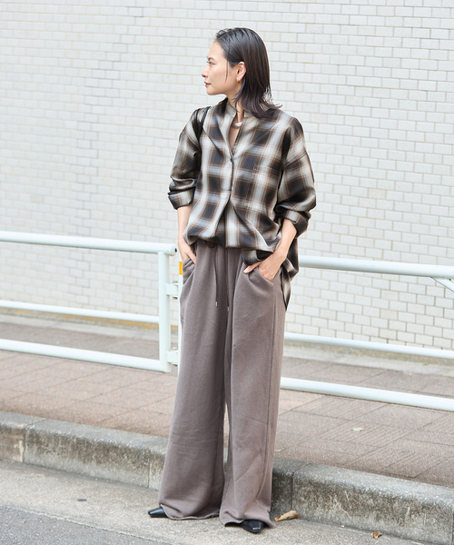 JOURNAL STANDARD（ジャーナルスタンダード）の「STANDPULL STRAIGHT SLEEVE（シャツ/ブラウス・レディース・ネイビー/チョコ・FREE）」の7枚目の写真