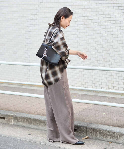 JOURNAL STANDARD（ジャーナルスタンダード）の「STANDPULL STRAIGHT SLEEVE（シャツ/ブラウス・レディース・ネイビー/チョコ・FREE）」の5枚目の写真