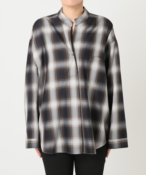JOURNAL STANDARD（ジャーナルスタンダード）の「STANDPULL STRAIGHT SLEEVE（シャツ/ブラウス・レディース・ネイビー/チョコ・FREE）」の18枚目の写真