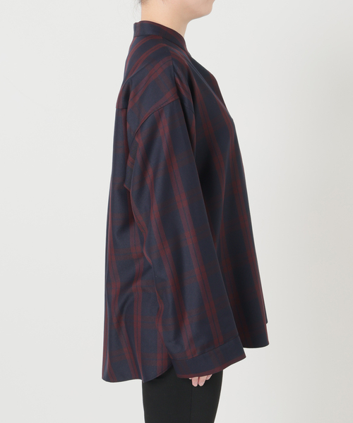 JOURNAL STANDARD（ジャーナルスタンダード）の「STANDPULL STRAIGHT SLEEVE（シャツ/ブラウス・レディース・ネイビー/チョコ・FREE）」の13枚目の写真