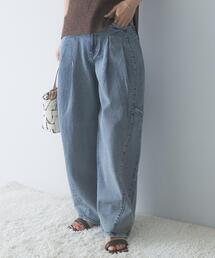 ELENDEEK PANEL TUK DENIM WIDE PANTS