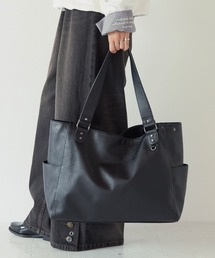 《UNISEX/ポーチ付き/PCポケット/A4サイズ収納可能》ガセットトートバッグ