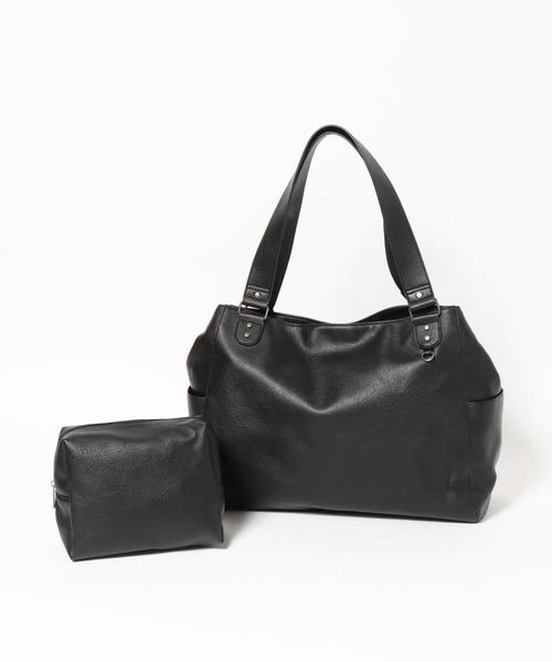 PBLIM（ページボーイリム）の「《UNISEX/ポーチ付き/PCポケット/A4サイズ収納可能》ガセットトートバッグ（トートバッグ・レディース・ブラウン/ブラック・FREE）」の14枚目の写真
