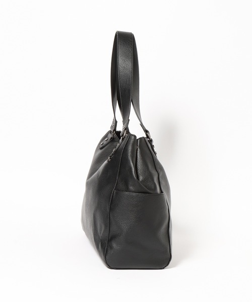 PBLIM（ページボーイリム）の「《UNISEX/ポーチ付き/PCポケット/A4サイズ収納可能》ガセットトートバッグ（トートバッグ・レディース・ブラウン/ブラック・FREE）」の16枚目の写真