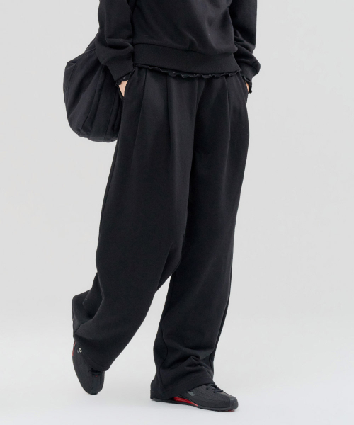 CHASECULT（チェイスカルト）の「レディース 2タック ワイドパンツ-FERG7281B03（スウェットパンツ・レディース・ブラック・70/67）」の4枚目の写真