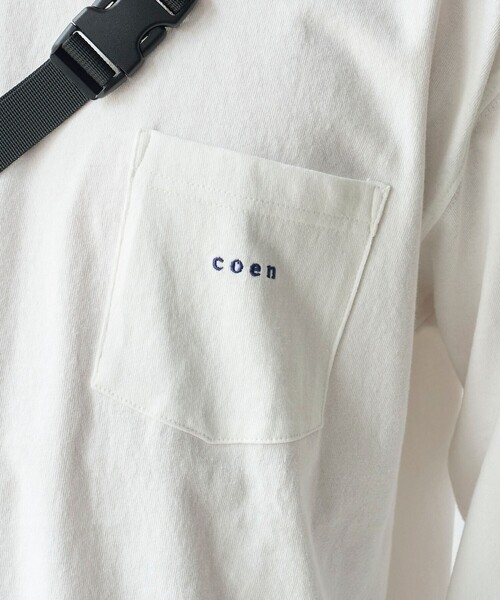 coen(コーエン)の「【Tough&Soft】天竺coenロゴ刺繍入り無地長袖Tシャツ(Tシャツ/カットソー・メンズ・ホワイト/ネイビー/グレー・S/XL/L/M)」の20枚目の写真