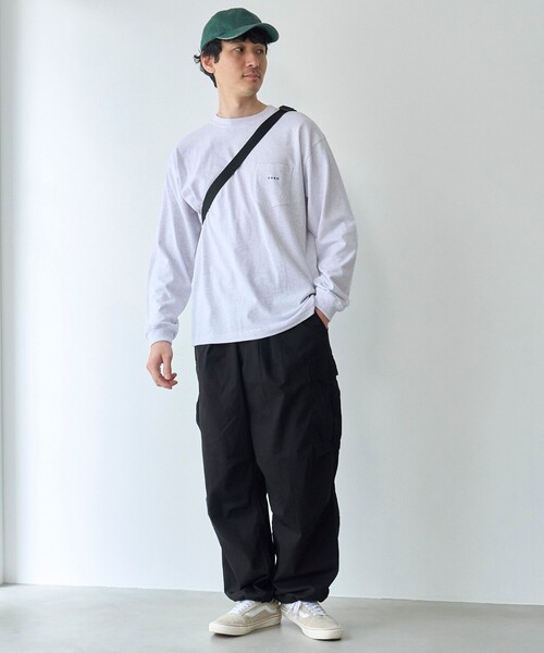 coen(コーエン)の「【Tough&Soft】天竺coenロゴ刺繍入り無地長袖Tシャツ(Tシャツ/カットソー・メンズ・ホワイト/ネイビー/グレー・S/XL/L/M)」の21枚目の写真