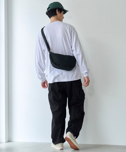 coen(コーエン)の「【Tough&Soft】天竺coenロゴ刺繍入り無地長袖Tシャツ(Tシャツ/カットソー・メンズ・ホワイト/ネイビー/グレー・S/XL/L/M)」の4枚目の写真