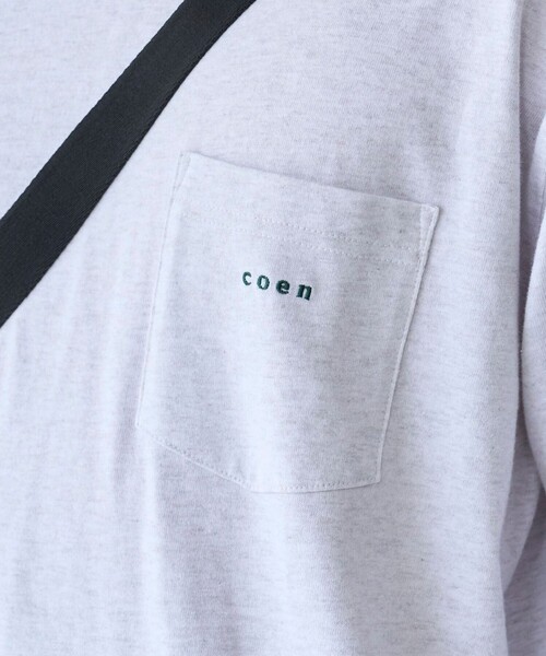 coen(コーエン)の「【Tough&Soft】天竺coenロゴ刺繍入り無地長袖Tシャツ(Tシャツ/カットソー・メンズ・ホワイト/ネイビー/グレー・S/XL/L/M)」の8枚目の写真