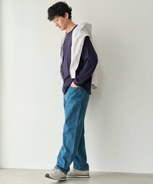 coen(コーエン)の「【Tough&Soft】天竺coenロゴ刺繍入り無地長袖Tシャツ(Tシャツ/カットソー・メンズ・ホワイト/ネイビー/グレー・S/XL/L/M)」の10枚目の写真