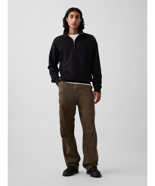 GAP（ギャップ）の「ヘビーウェイト オーバーサイズ 1/4ジップアップ プルオーバー（スウェット・メンズ・ブラウン/ホワイト/チャコールグレー/ネイビー/ブラック・XS/S/M/L/XL）」の16枚目の写真