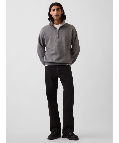 GAP（ギャップ）の「ヘビーウェイト オーバーサイズ 1/4ジップアップ プルオーバー（スウェット・メンズ・ブラウン/ホワイト/チャコールグレー/ネイビー/ブラック・XS/S/M/L/XL）」の6枚目の写真