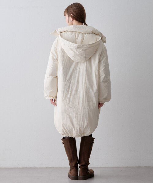 THE PAUSE(ザ ポーズ)の「〈WEB限定〉【THE PAUSE】フードロングダウンコート(ダウンジャケット/コート・レディース・アイボリー/ブラック・FREE)」の10枚目の写真