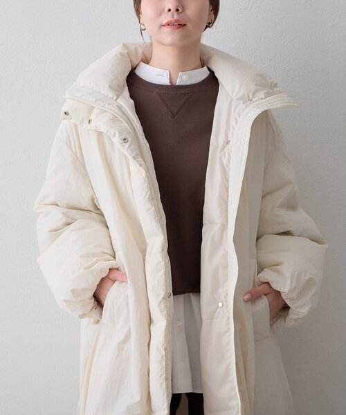 THE PAUSE(ザ ポーズ)の「〈WEB限定〉【THE PAUSE】フードロングダウンコート(ダウンジャケット/コート・レディース・アイボリー/ブラック・FREE)」の11枚目の写真