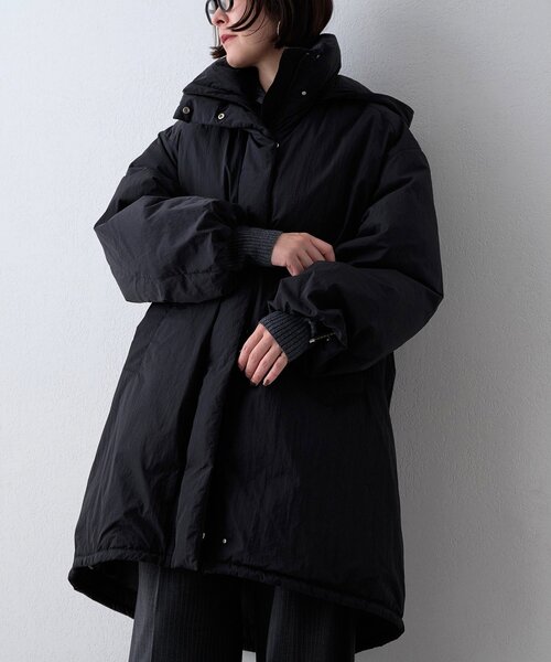 THE PAUSE(ザ ポーズ)の「〈WEB限定〉【THE PAUSE】フードロングダウンコート(ダウンジャケット/コート・レディース・アイボリー/ブラック・FREE)」の4枚目の写真