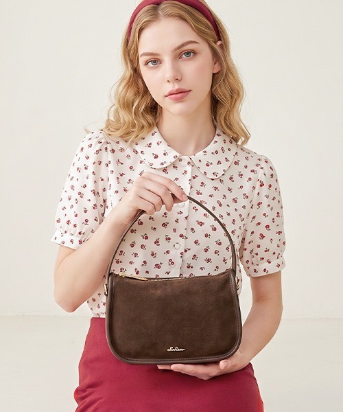 Clelia(クレリア)の「スエードミニハンドバッグ/ショルダーバッグ(ハンドバッグ・レディース・ブラック/ライトグレー/ライトブラウン/ネイビー/ブラウン系その他・ONE SIZE)」の17枚目の写真