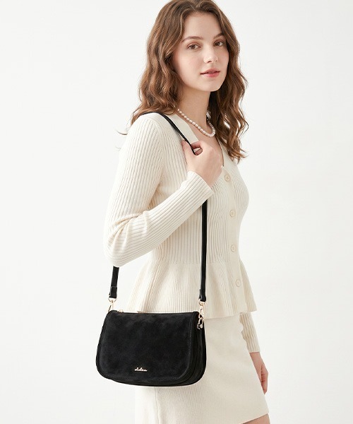 Clelia(クレリア)の「スエードミニハンドバッグ/ショルダーバッグ(ハンドバッグ・レディース・ブラック/ライトグレー/ライトブラウン/ネイビー/ブラウン系その他・ONE SIZE)」の18枚目の写真