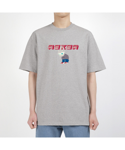 AEXEA(アクシー)の「ステグレッド 半袖Tシャツ E04BRD_ABX10213(Tシャツ/カットソー・メンズ・グレー系その他/ブルー/ホワイト/ブラック・L/M/XL/S)」の1枚目の写真