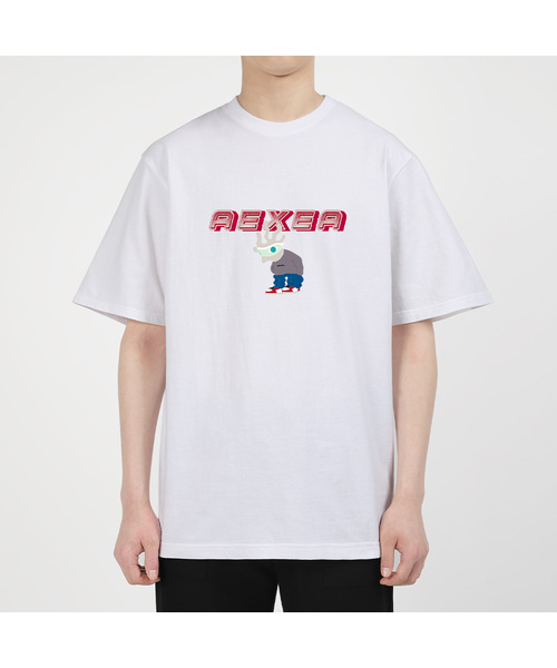 AEXEA(アクシー)の「ステグレッド 半袖Tシャツ E04BRD_ABX10213(Tシャツ/カットソー・メンズ・グレー系その他/ブルー/ホワイト/ブラック・L/M/XL/S)」の2枚目の写真