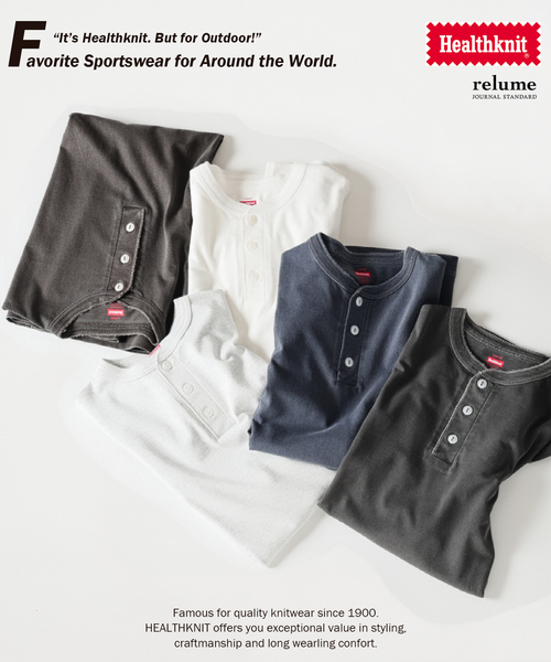 Healthknit(ヘルスニット)の「《追加》Healthknit / ヘルスニット 別注 ヘンリーネックTシャツ(Tシャツ/カットソー・メンズ・ブラック系その他/ホワイト/グレー/ブラウン/ネイビー・LARGE/X-LARGE/MEDIUM/SMALL)」の21枚目の写真