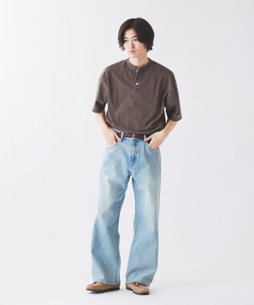 Healthknit(ヘルスニット)の「《追加》Healthknit / ヘルスニット 別注 ヘンリーネックTシャツ(Tシャツ/カットソー・メンズ・ブラック系その他/ホワイト/グレー/ブラウン/ネイビー・LARGE/X-LARGE/MEDIUM/SMALL)」の15枚目の写真
