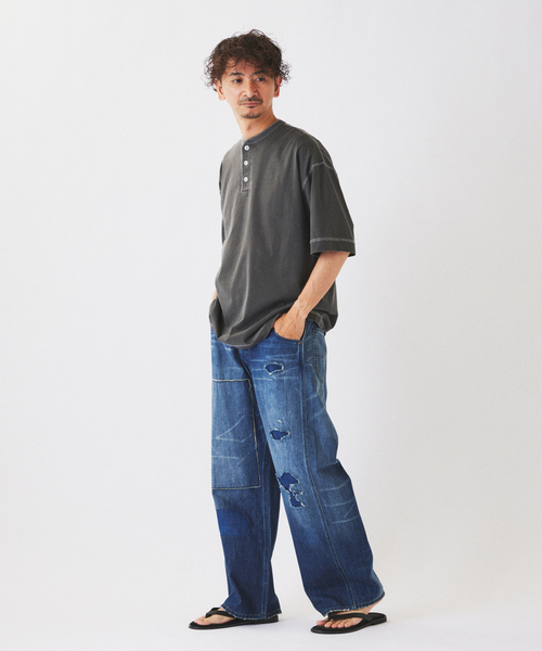 Healthknit(ヘルスニット)の「《追加》Healthknit / ヘルスニット 別注 ヘンリーネックTシャツ(Tシャツ/カットソー・メンズ・ブラック系その他/ホワイト/グレー/ブラウン/ネイビー・LARGE/X-LARGE/MEDIUM/SMALL)」の17枚目の写真