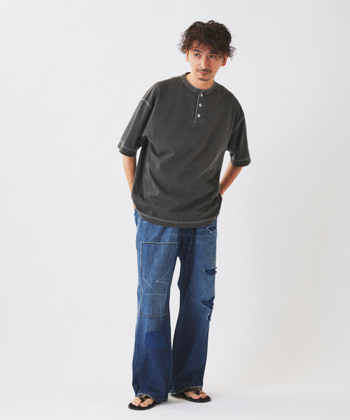 Healthknit(ヘルスニット)の「《追加》Healthknit / ヘルスニット 別注 ヘンリーネックTシャツ(Tシャツ/カットソー・メンズ・ブラック系その他/ホワイト/グレー/ブラウン/ネイビー・LARGE/X-LARGE/MEDIUM/SMALL)」の18枚目の写真